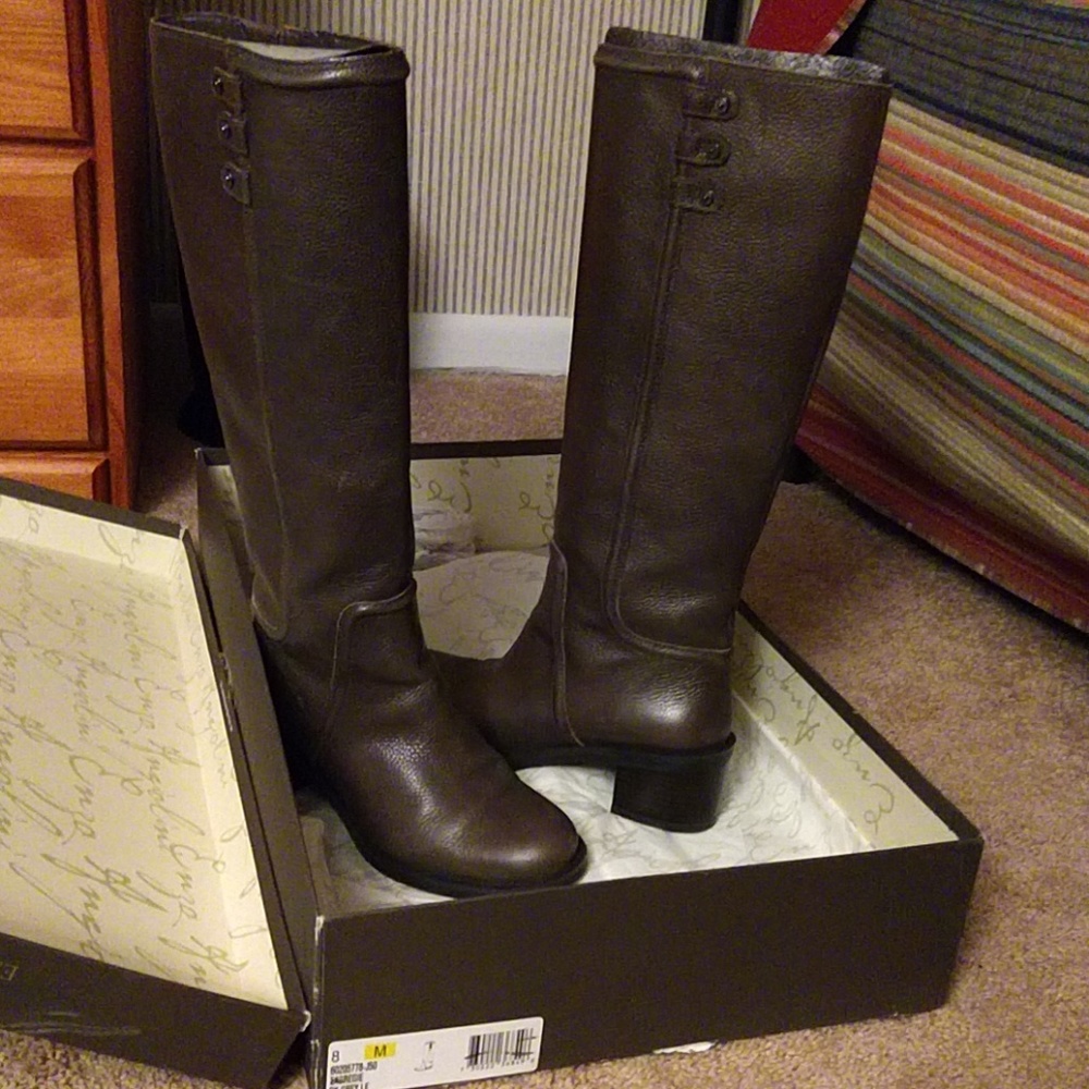 Dark gray tall boots